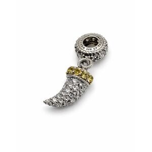 Judith Ripka 925 Horn Pendant Charm Yellow Cz Accent